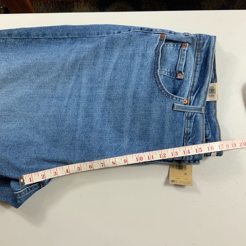Levi’s Ribcage Straight Ankle classic wash button fly jeans Size 24W NEW - Picture 14 of 15